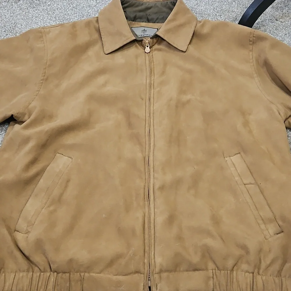 Vintage Rainforest Jacket Mens L Brown Lined Collar Outdoor